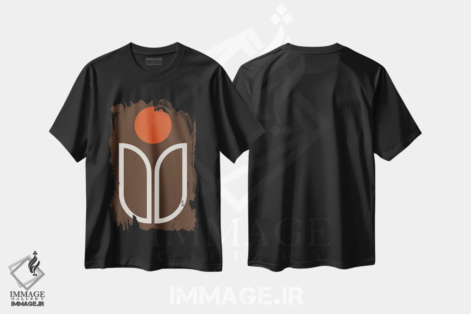 تیشرت مشکی طرح دار شکوفه نوامبر، آبستره اثر دیزاینز سرکا ۷۸ | فروشگاه ایماژ