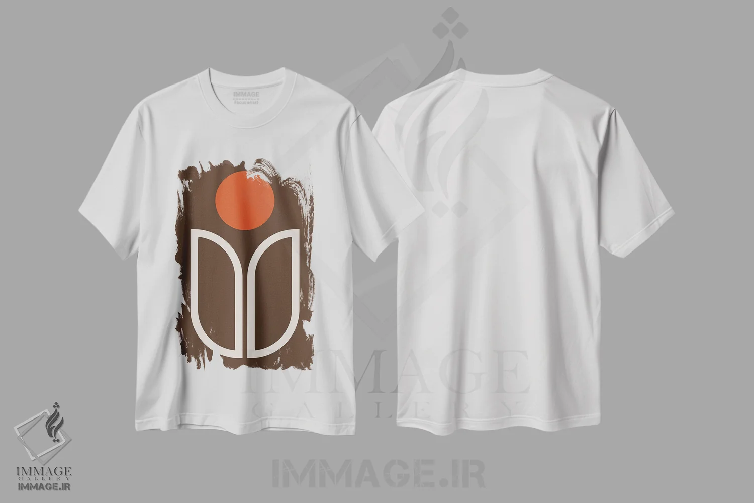 تیشرت سفید طرح دار شکوفه نوامبر، آبستره اثر دیزاینز سرکا ۷۸ | immage.ir