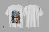 تیشرت سفید طرح دار خرس شکمو اثر سیندی دودس | immage.ir