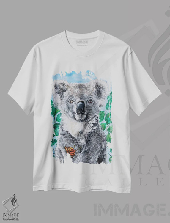 تیشرت سفید طرح دار کوالا، مدیوم اثر سیندی دودس | immage.ir