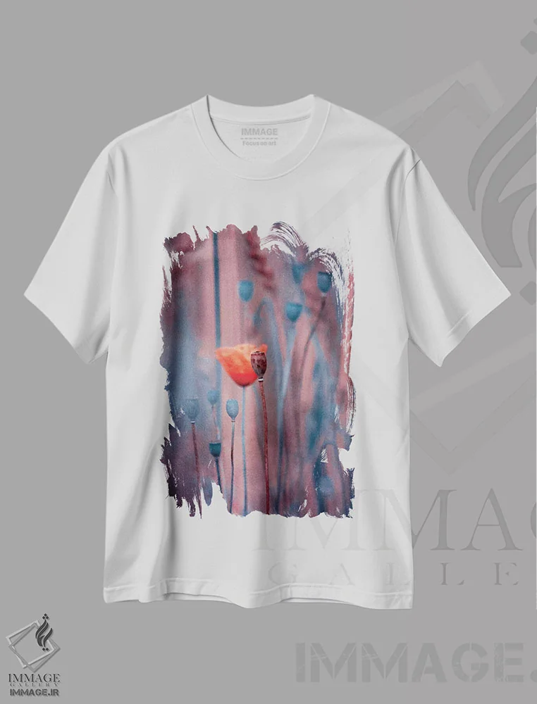 تیشرت سفید طرح دار نجواها، مدیوم اثر کلودیا دروسرت | immage.ir