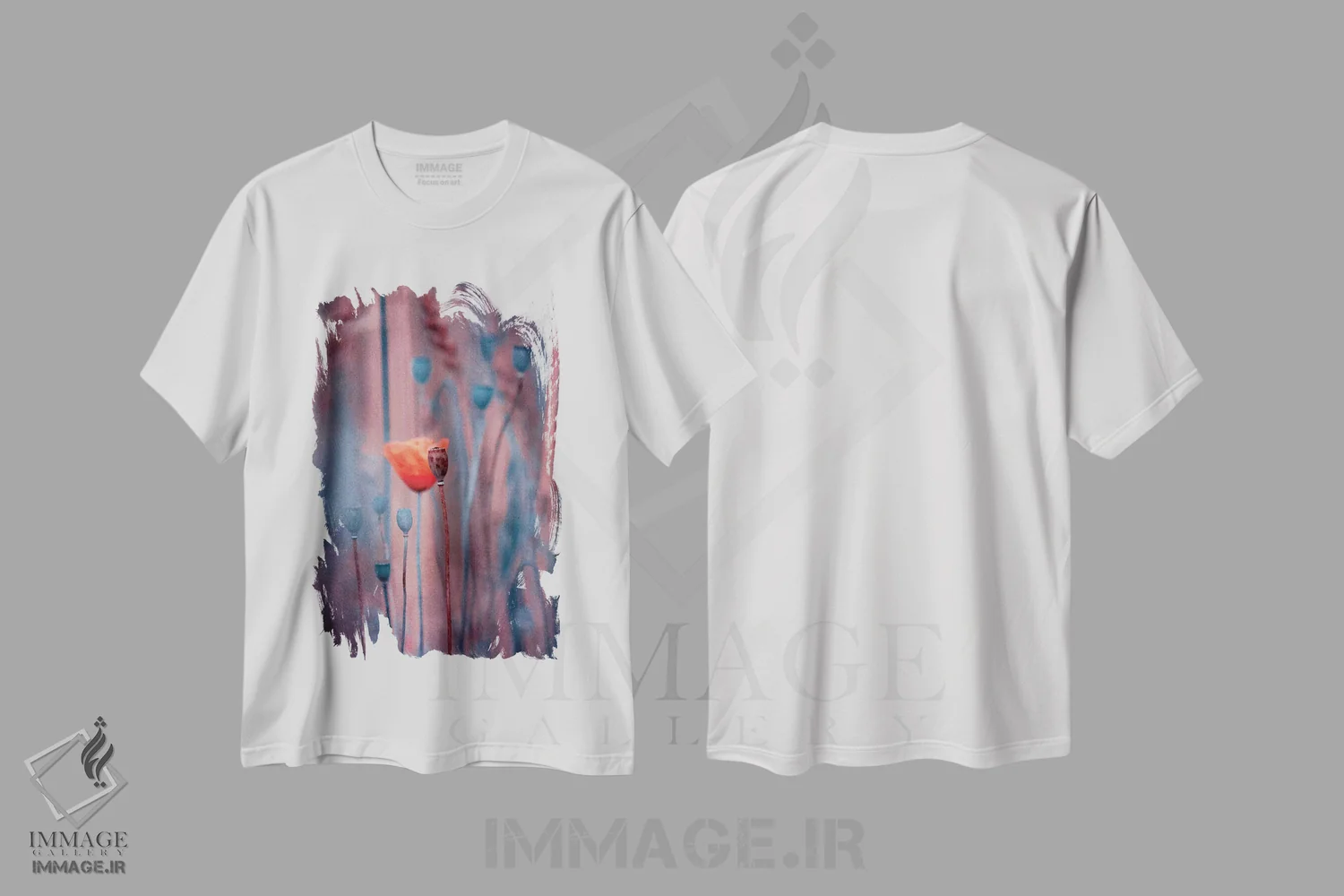 تیشرت سفید طرح دار نجواها، مدیوم اثر کلودیا دروسرت | immage.ir