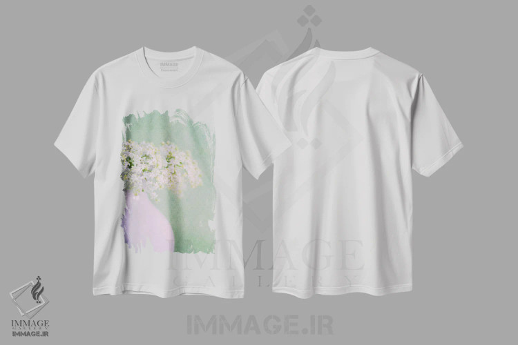 تیشرت سفید طرح دار کهن سال، مدیوم اثر کلودیا دروسرت | فروشگاه ایماژ