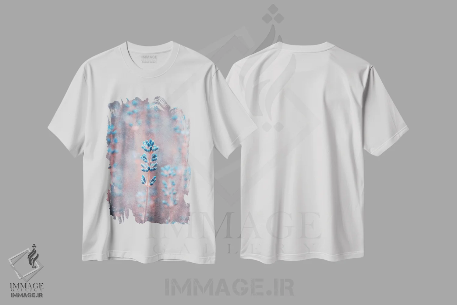 تیشرت سفید طرح دار اسطوخودوس II، مدیوم اثر کلودیا دروسرت | immage.ir