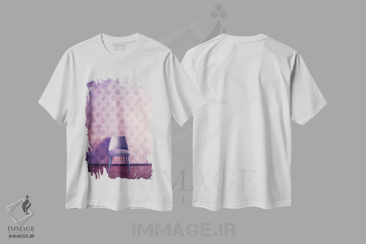 تیشرت سفید طرح دار صندلی راحتی III، تزئینی اثر کلودیا دروسرت | immage.ir