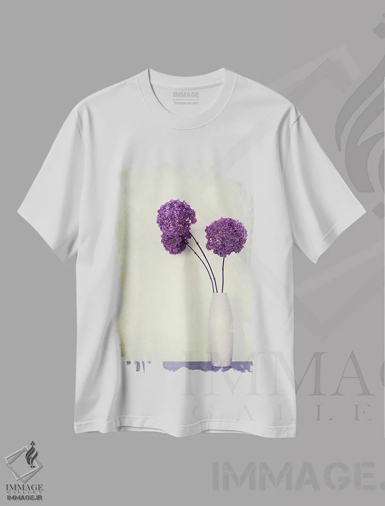 تیشرت سفید طرح دار دلربا، مدیوم اثر کلودیا دروسرت | فروشگاه ایماژ