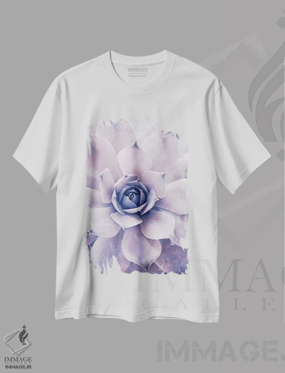 تیشرت سفید طرح دار معما، تزئینی اثر کلودیا دروسرت | فروشگاه ایماژ