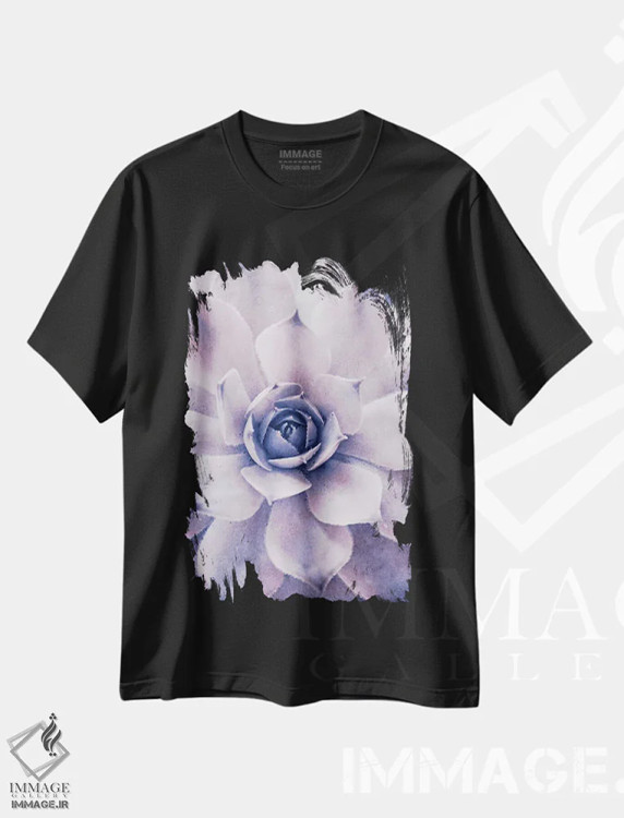 تیشرت مشکی طرح دار معما، تزئینی اثر کلودیا دروسرت | immage.ir