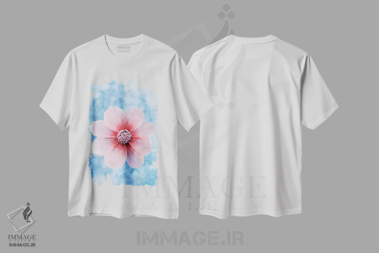 تیشرت سفید طرح دار ارتباط، عکاسی هنری فاخر اثر کلودیا دروسرت | فروشگاه ایماژ