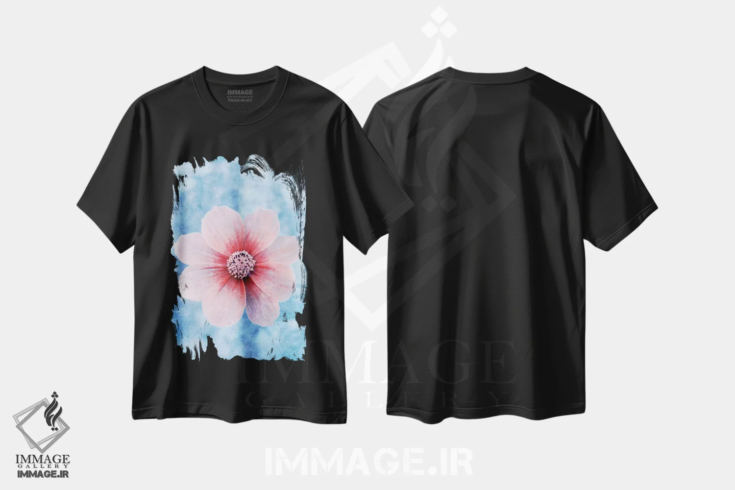 تیشرت مشکی طرح دار ارتباط، عکاسی هنری فاخر اثر کلودیا دروسرت | immage.ir