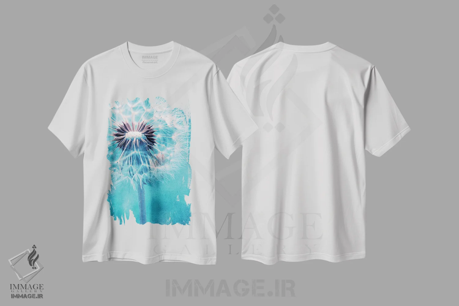 تیشرت سفید طرح دار قاصدک، مدیوم اثر کلودیا دروسرت | immage.ir