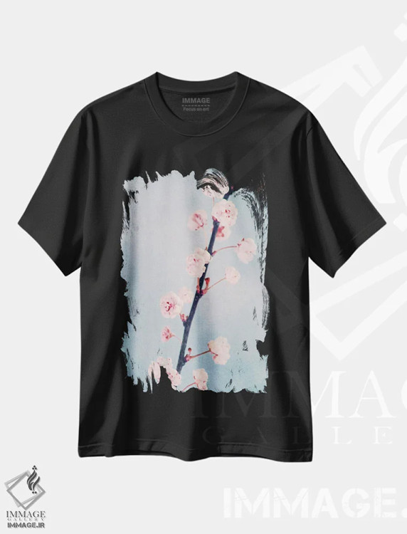 تیشرت مشکی طرح دار گیلاس II، تزئینی اثر کلودیا دروسرت | immage.ir