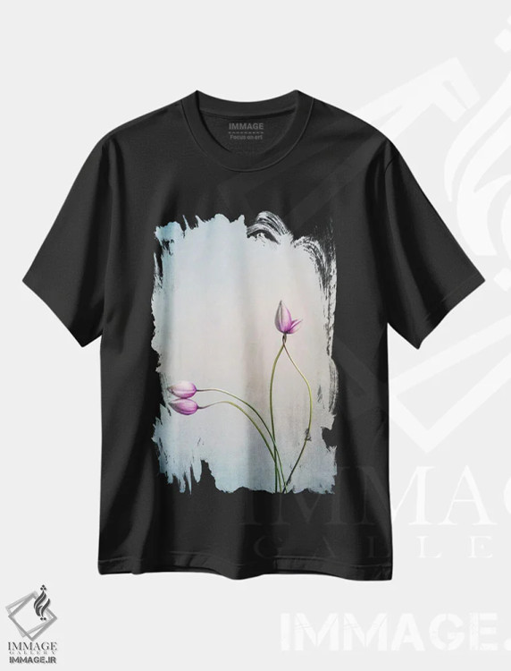 تیشرت مشکی طرح دار عشق، مدیوم اثر کلودیا دروسرت | immage.ir