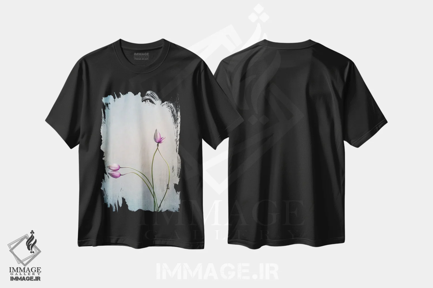 تیشرت مشکی طرح دار عشق، مدیوم اثر کلودیا دروسرت | immage.ir