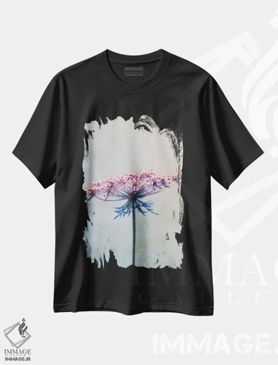 تیشرت مشکی طرح دار هویج وحشی II، مدیوم اثر کلودیا دروسرت | فروشگاه ایماژ