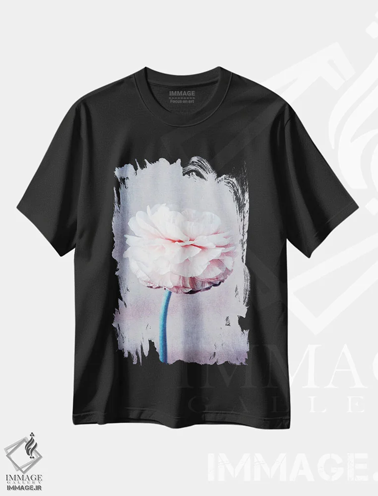 تیشرت مشکی طرح دار خیال پردازی، عکاسی ماکرو اثر کلودیا دروسرت | فروشگاه ایماژ