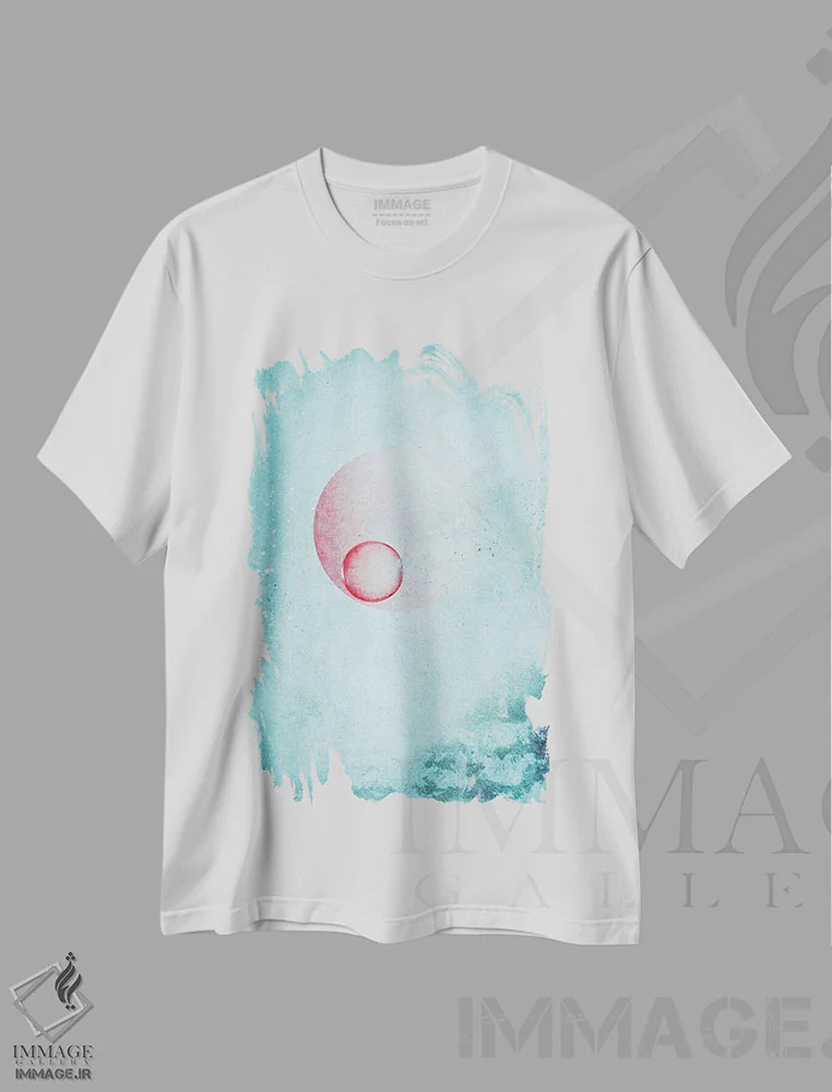 تیشرت سفید طرح دار شروع مجدد، مدیوم اثر کلودیا دروسرت | immage.ir