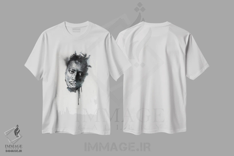 تیشرت سفید طرح دار اولد درتی بَستِرد، هنر آمریکایی آفریقایی تبار اثر کدی سن | فروشگاه ایماژ