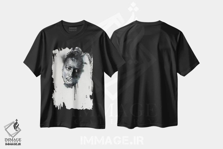 تیشرت مشکی طرح دار اولد درتی بَستِرد، هنر آمریکایی آفریقایی تبار اثر کدی سن | immage.ir