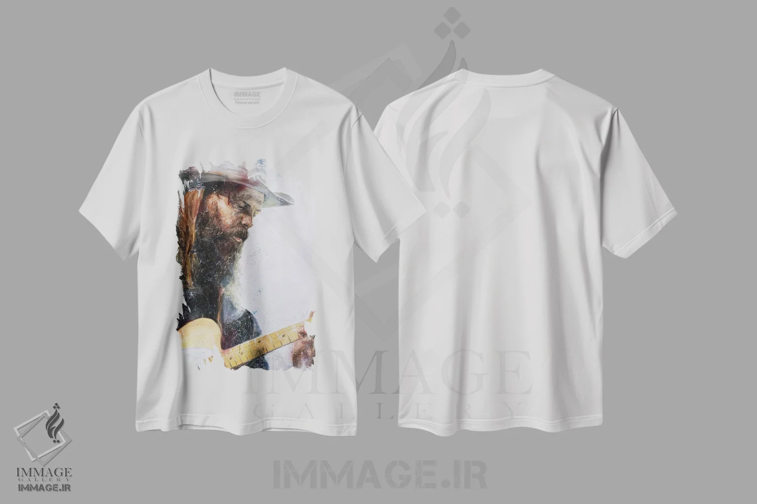تیشرت سفید طرح دار استیپلتون، هنر فاخر معاصر اثر کدی سن | immage.ir