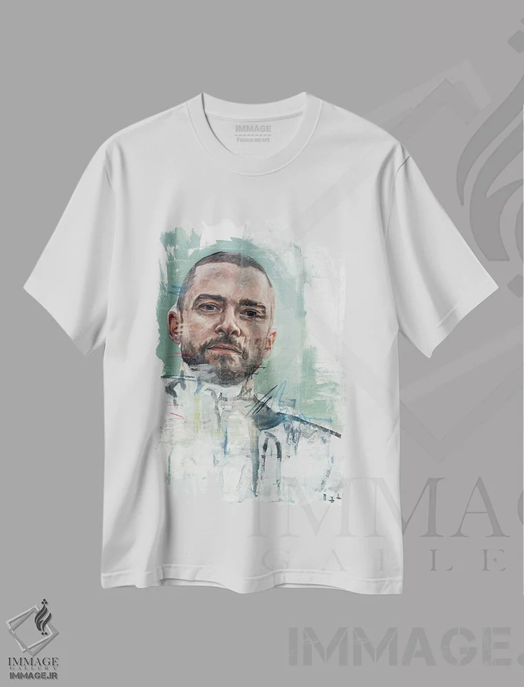 تیشرت سفید طرح دار تیمبرلیک، هنر فاخر معاصر اثر کدی سن | فروشگاه ایماژ