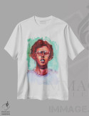 تیشرت سفید طرح دار ناپلئون داینامایت، هنر فاخر معاصر اثر کدی سن | immage.ir