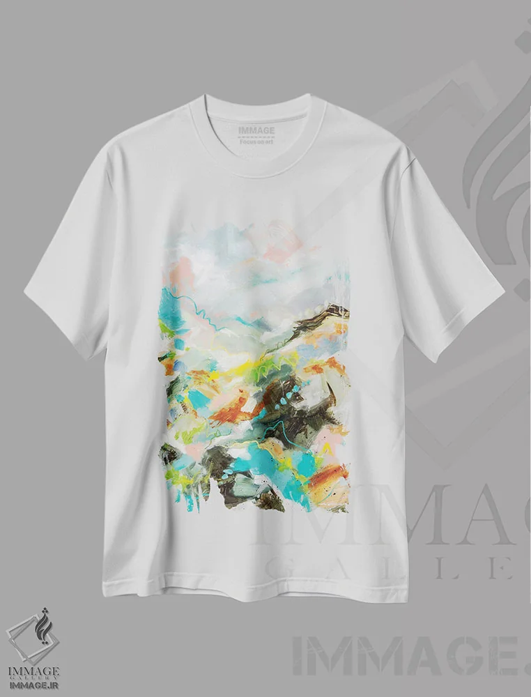 تیشرت سفید طرح دار هیچ کس نمی داند اثر کریستینا دالا والنتینا | فروشگاه ایماژ