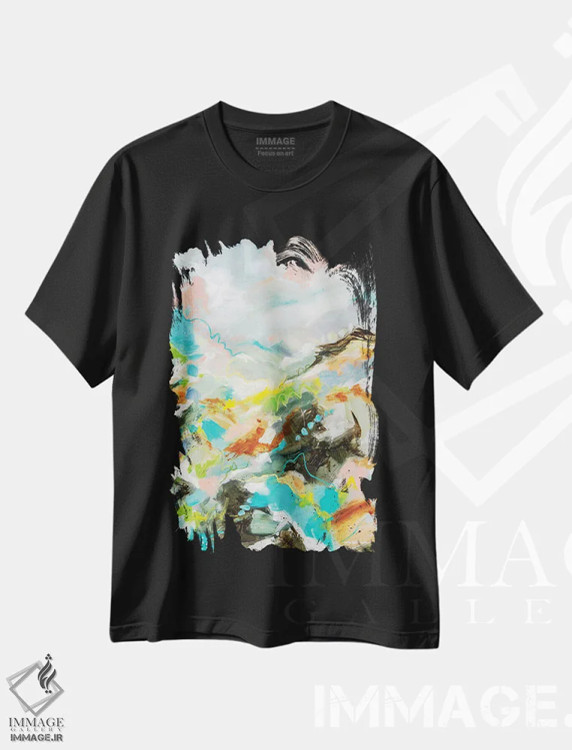 تیشرت مشکی طرح دار هیچ کس نمی داند اثر کریستینا دالا والنتینا | immage.ir