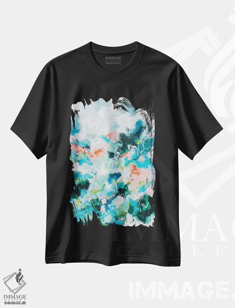 تیشرت مشکی طرح دار وعده اثر کریستینا دالا والنتینا | فروشگاه ایماژ