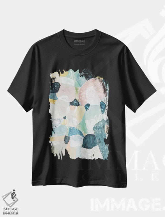 تیشرت مشکی طرح دار میان ماه و خورشید اثر کریستینا دالا والنتینا | فروشگاه ایماژ