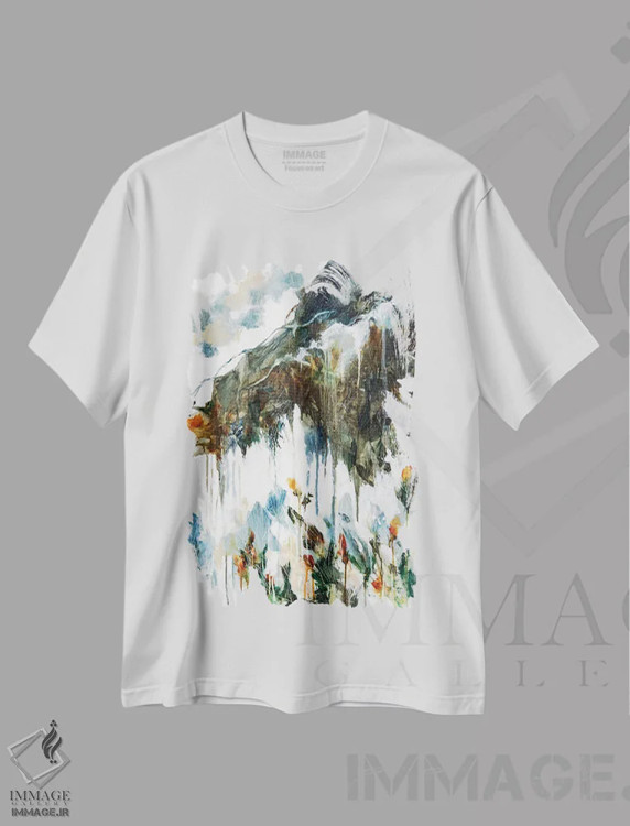 تیشرت سفید طرح دار ضرباهنگ زندگی اثر کریستینا دالا والنتینا | immage.ir