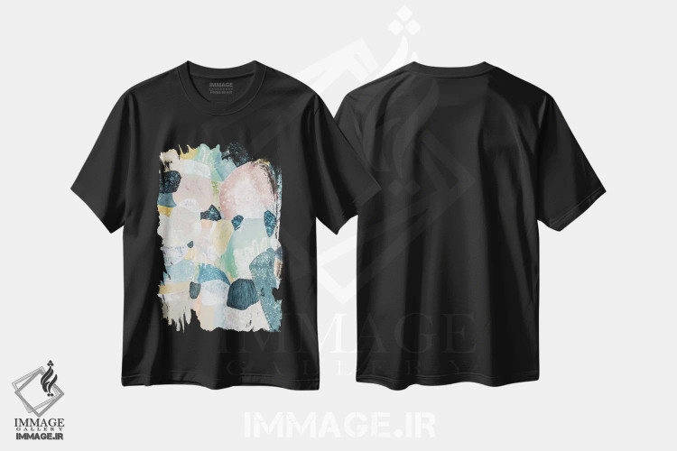 تیشرت مشکی طرح دار میان ماه و خورشید اثر کریستینا دالا والنتینا | فروشگاه ایماژ