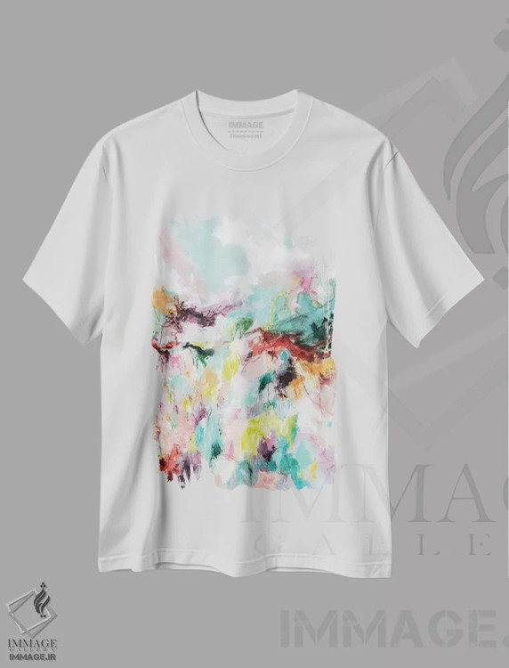 تیشرت سفید طرح دار رها کن اثر کریستینا دالا والنتینا | فروشگاه ایماژ