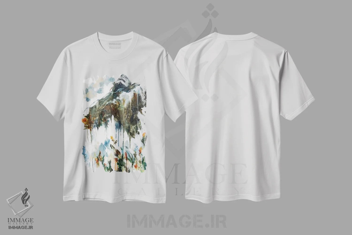 تیشرت سفید طرح دار ضرباهنگ زندگی اثر کریستینا دالا والنتینا | immage.ir