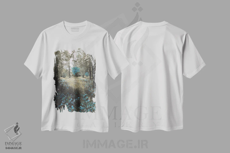 تیشرت سفید طرح دار پارک، مدیوم اثر شارلوت ادر | immage.ir