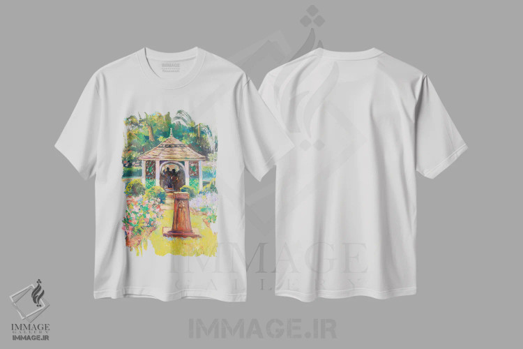 تیشرت سفید طرح دار گردهمایی در هیل استد، هنر فاخر معاصر اثر کترین ام الیوت | immage.ir
