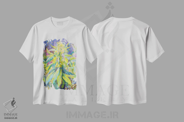 تیشرت سفید طرح دار امید های لی، هنر فاخر معاصر اثر کترین ام الیوت | فروشگاه ایماژ