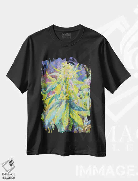 تیشرت مشکی طرح دار امید های لی، هنر فاخر معاصر اثر کترین ام الیوت | immage.ir