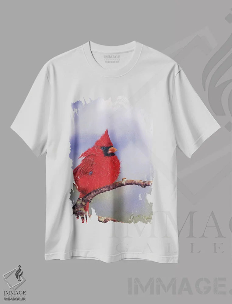 تیشرت سفید طرح دار بر شاخه، دکور معاصر اثر کامی یِل انگل | immage.ir
