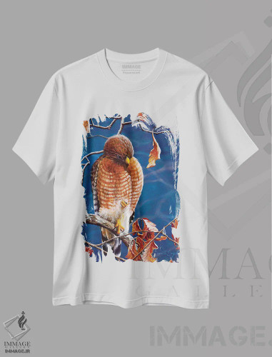 تیشرت سفید طرح دار افسانه پاییز، دکور معاصر اثر کامی یِل انگل | فروشگاه ایماژ