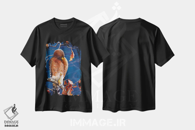 تیشرت مشکی طرح دار افسانه پاییز، دکور معاصر اثر کامی یِل انگل | immage.ir