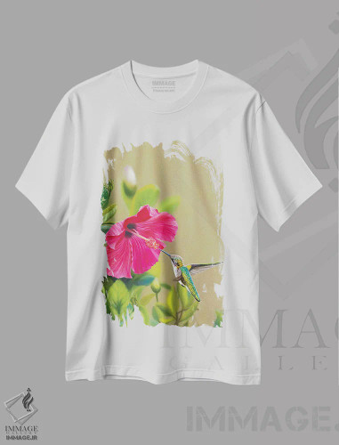 تیشرت سفید طرح دار هدف تعیین شد، هنر فاخر معاصر اثر کامی یِل انگل | فروشگاه ایماژ