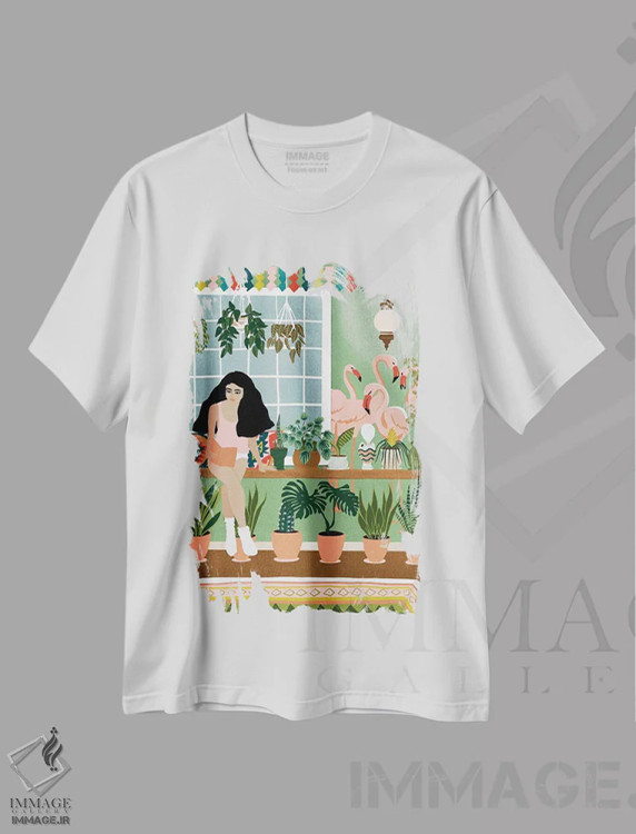 تیشرت سفید طرح دار پلیکان ها، هنر دیجیتال اثر جیدا الاسار | immage.ir