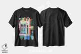 تیشرت مشکی طرح دار خانهٔ ویکتوریایی، هنر دیجیتال اثر جیدا الاسار | immage.ir