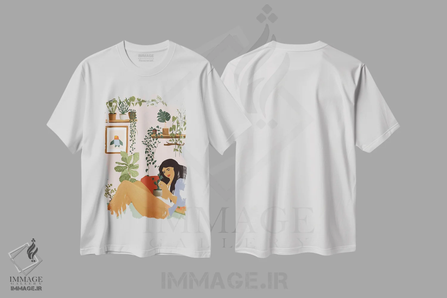 تیشرت سفید طرح دار به تو آسیب زدم چون دوستت دارم، هنر دیجیتال اثر جیدا الاسار | فروشگاه ایماژ