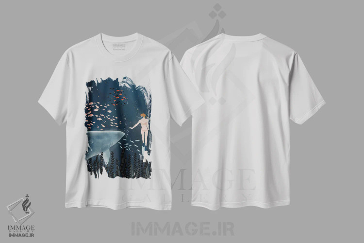 تیشرت سفید طرح دار بیایید دوست باشیم، هنر دیجیتال اثر جیدا الاسار | immage.ir