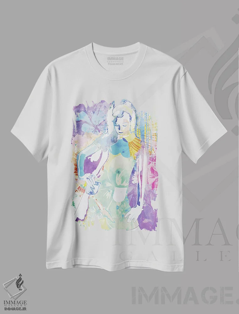 تیشرت سفید طرح دار بیان صلح، هنر دیجیتال اثر فایو بای فایو کالکتیو | immage.ir