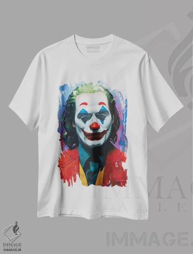 تیشرت سفید طرح دار جوکر، هنر فاخر معاصر اثر کریگ کمپبل | فروشگاه ایماژ