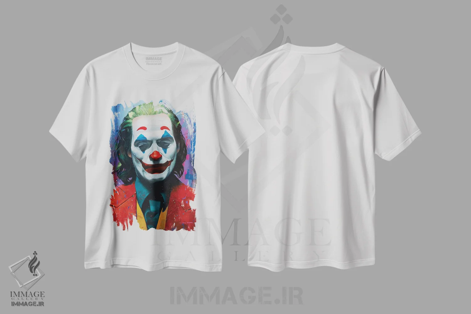 تیشرت سفید طرح دار جوکر، هنر فاخر معاصر اثر کریگ کمپبل | فروشگاه ایماژ