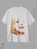 تیشرت سفید طرح دار مرلین مونرو، هنر فاخر معاصر اثر کریگ کمپبل | immage.ir